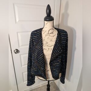 New! White House Black Market Tweed Blazer Size L